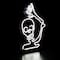 15" White LED Neon Style Skeleton Halloween Window Silhouette